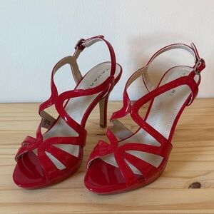 Tahari Red Strappy Heels